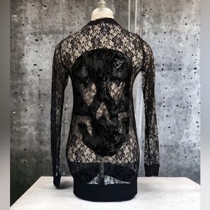 Women’s Lace Skull Cardigan Broken Hearts fall Halloween